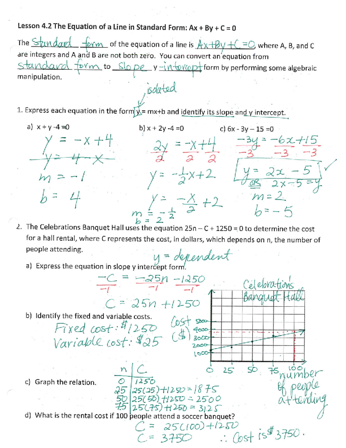 4.2 Standard Form - Assignments 4.2 - Studocu