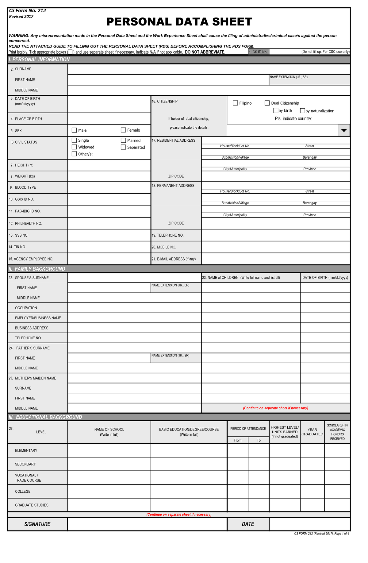 CSC FORM%5b1%5d - Reviewer - 27. NUMBER Date of Validity e indicated in ...