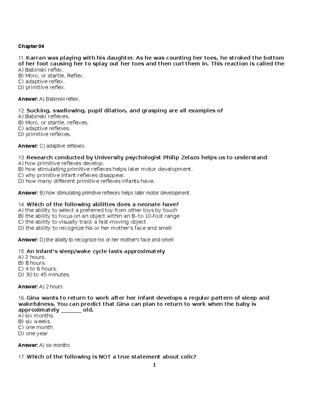 Ch4 - Practice exam - with solutions - Chapter 04 Karran was playing ...