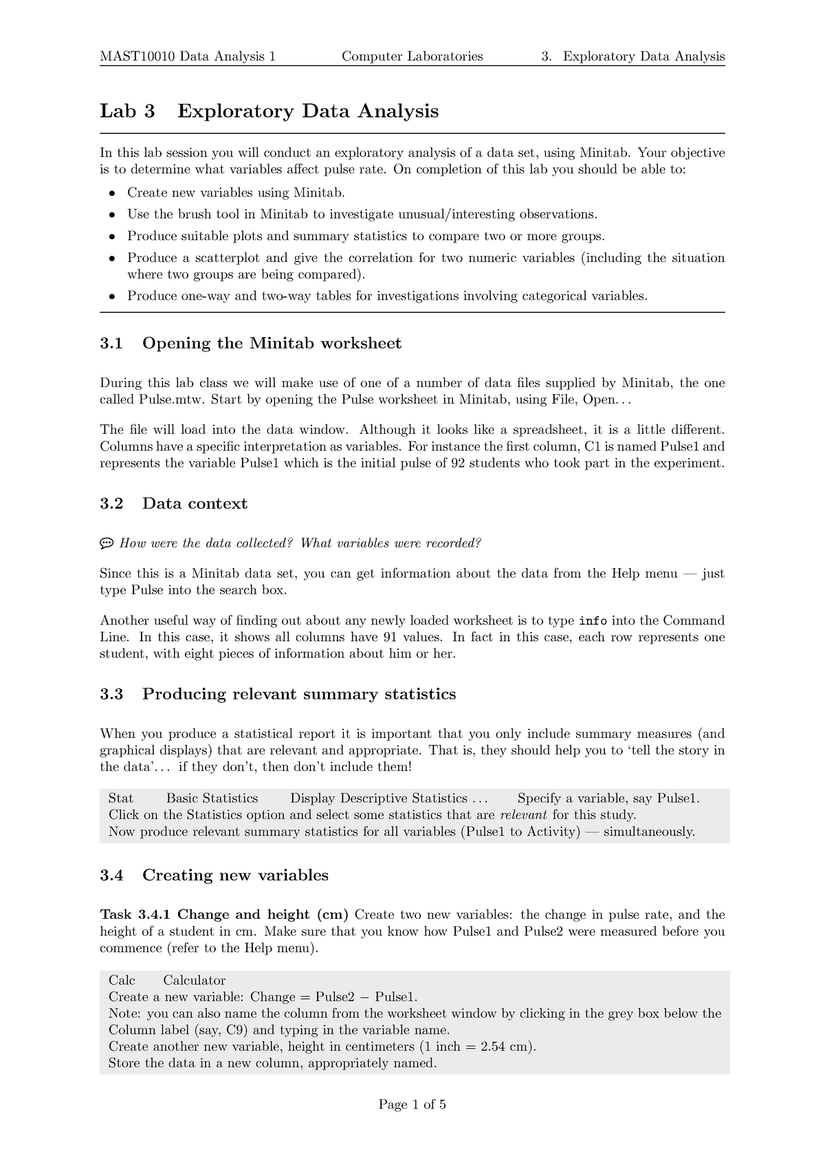 Lab03 - lab - MAST10010 Data Analysis 1 Computer Laboratories 3 ...