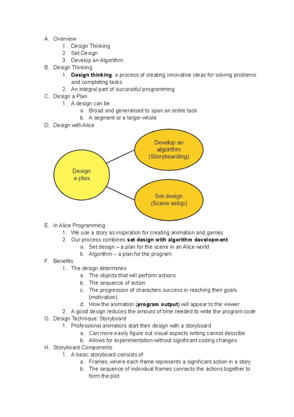 Ch. 2.1 Design with a Storyboard - A. Overview 1. Design Thinking 2 ...