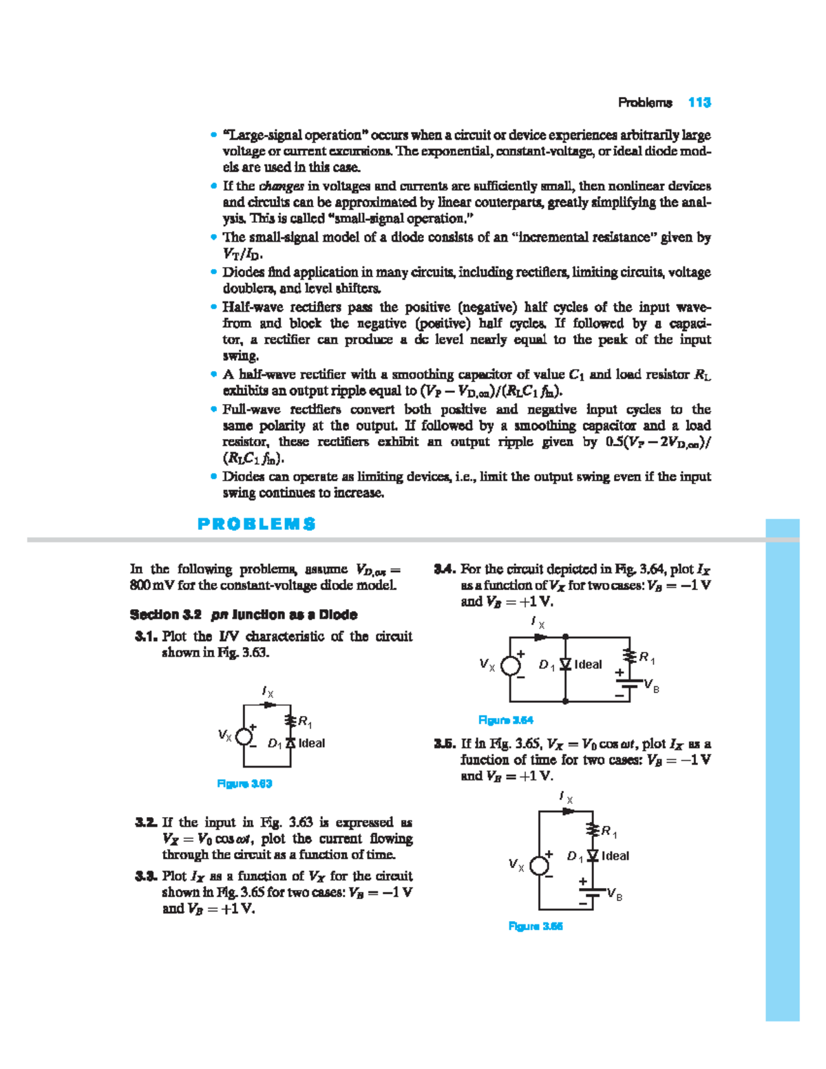 Diode chapt 3 - electronics razavi lectures and pdf - VX D 1 I X R 1 ...