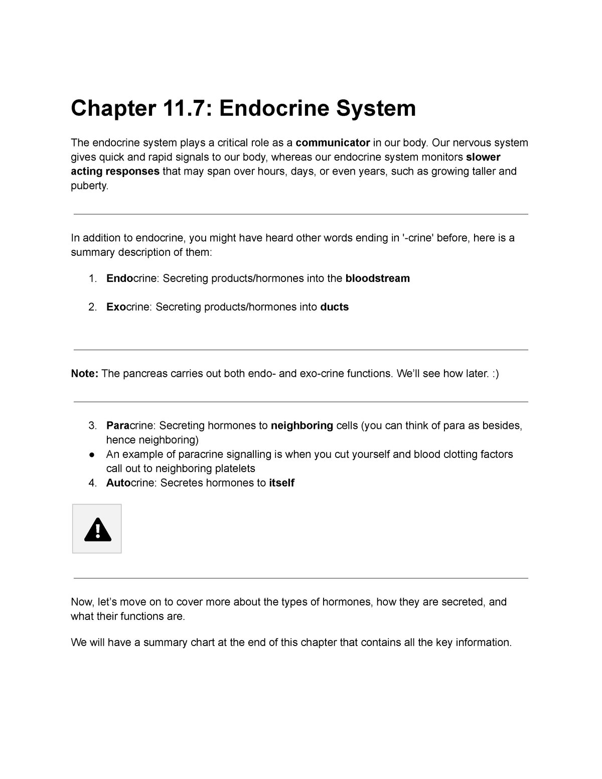 chapter 11 endocrine system critical thinking