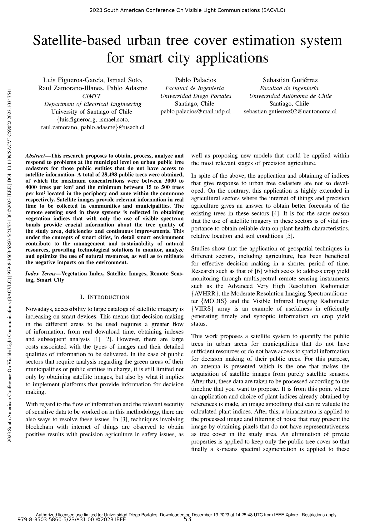 Satellite-based urban tree cover estimation system for smart city ...