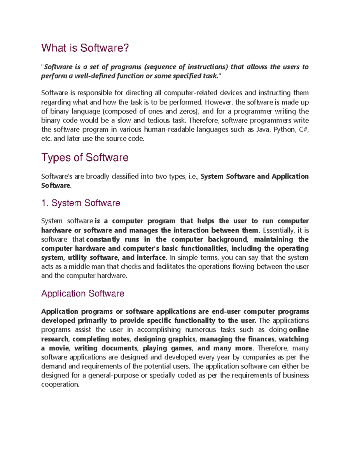 Unit-1 - Complete note of software engineering - What is Software ...