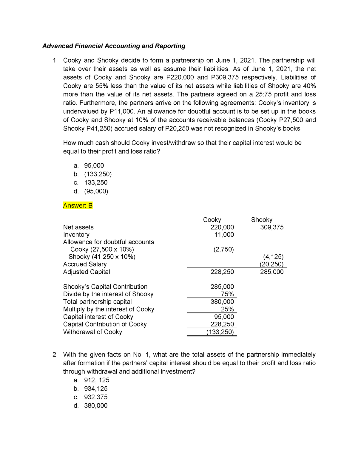 article review on advanced financial accounting