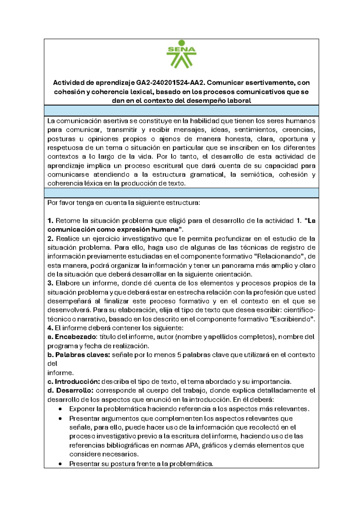 Actividad DE Aprendizaje - AA2 - Actividad de aprendizaje GA2 ...