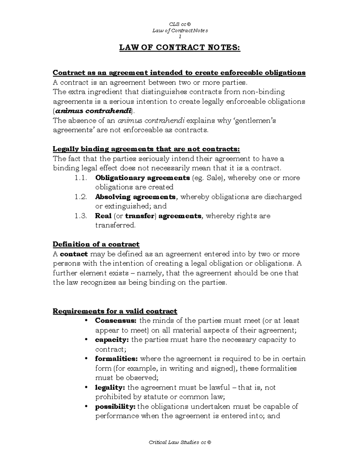 contract-notes-law-of-contract-notes-1-law-of-contract-notes