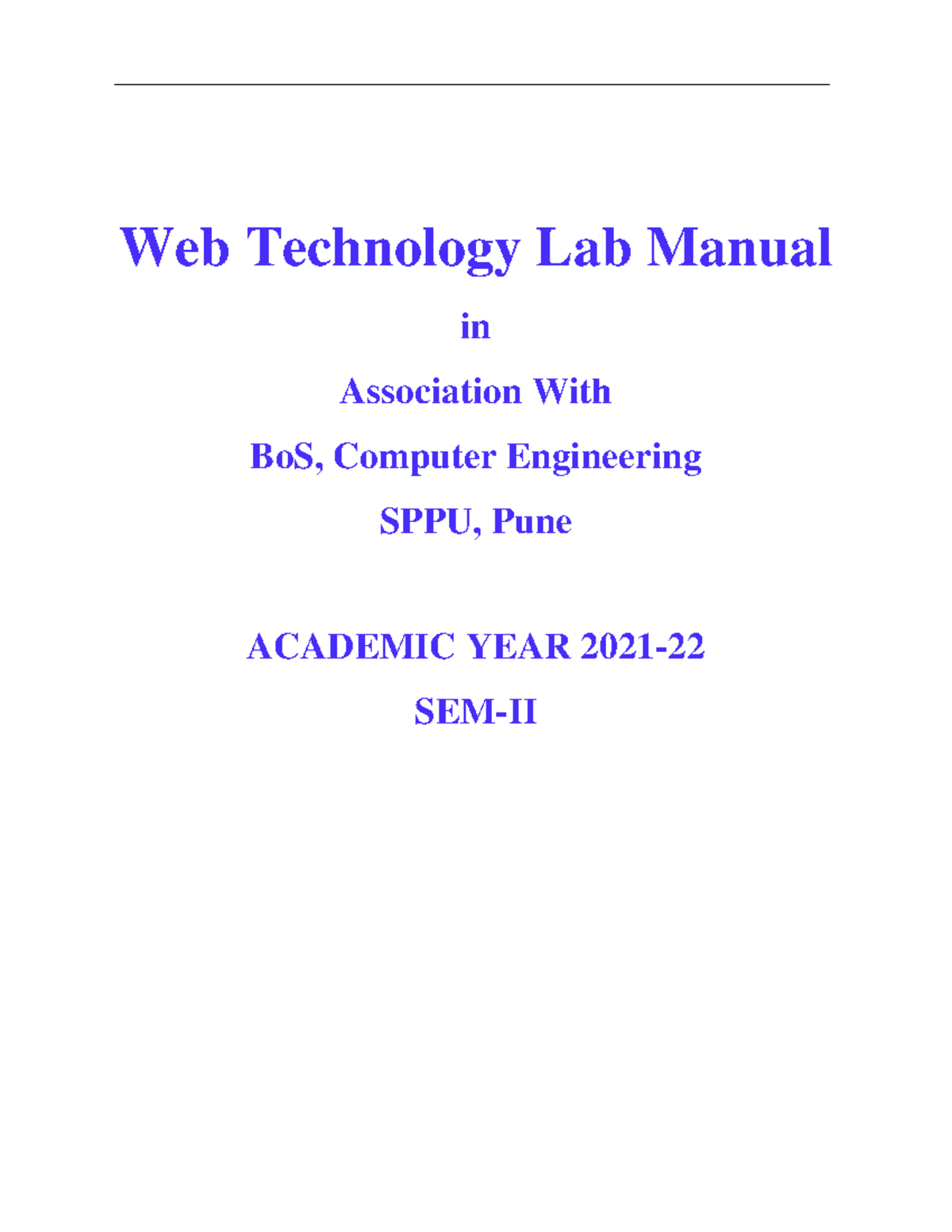  Technology Lab Manual 202122 in Association With BoS, Computer