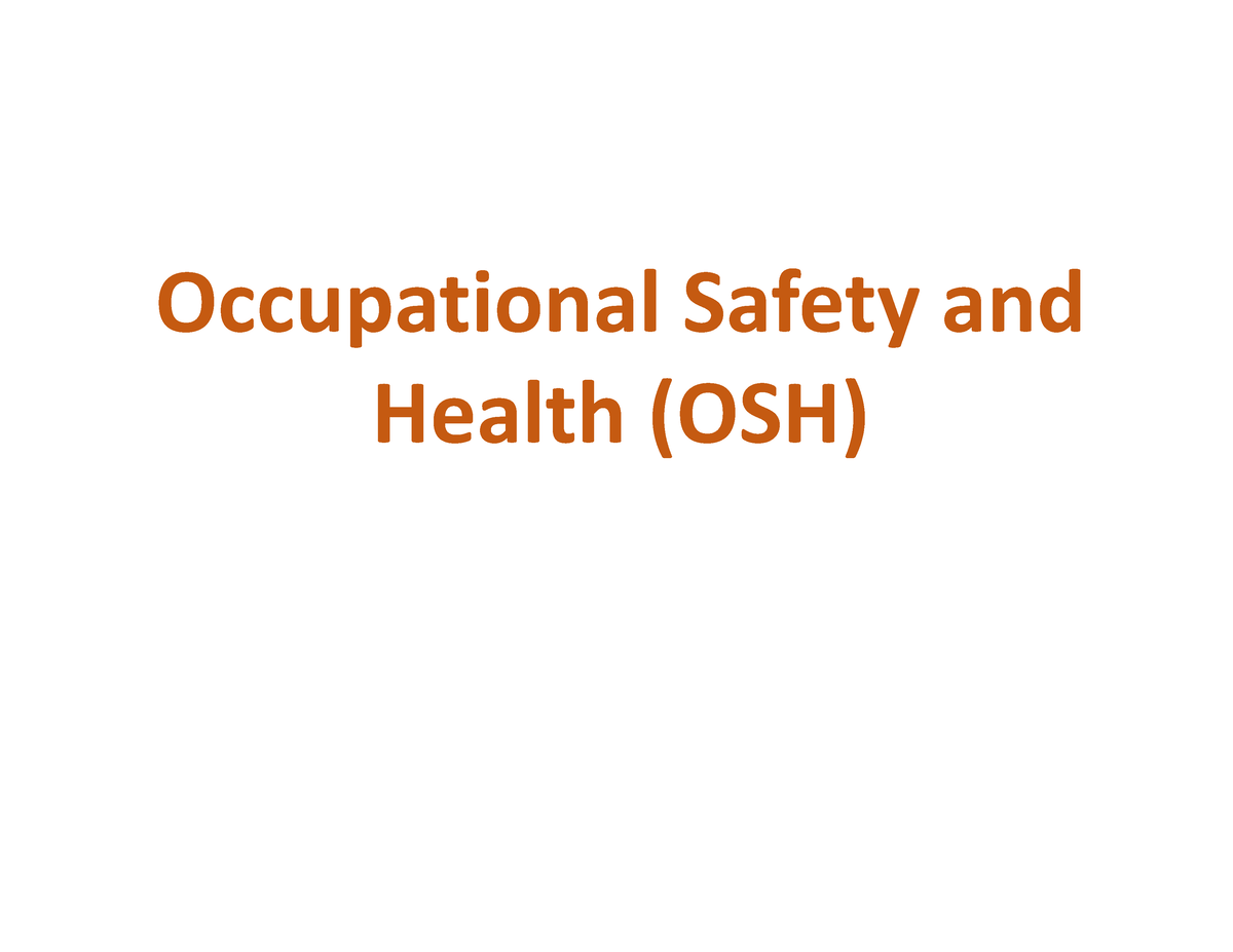 1 BOHS Basic Occupational Health and Safety History Importance Benefits ...