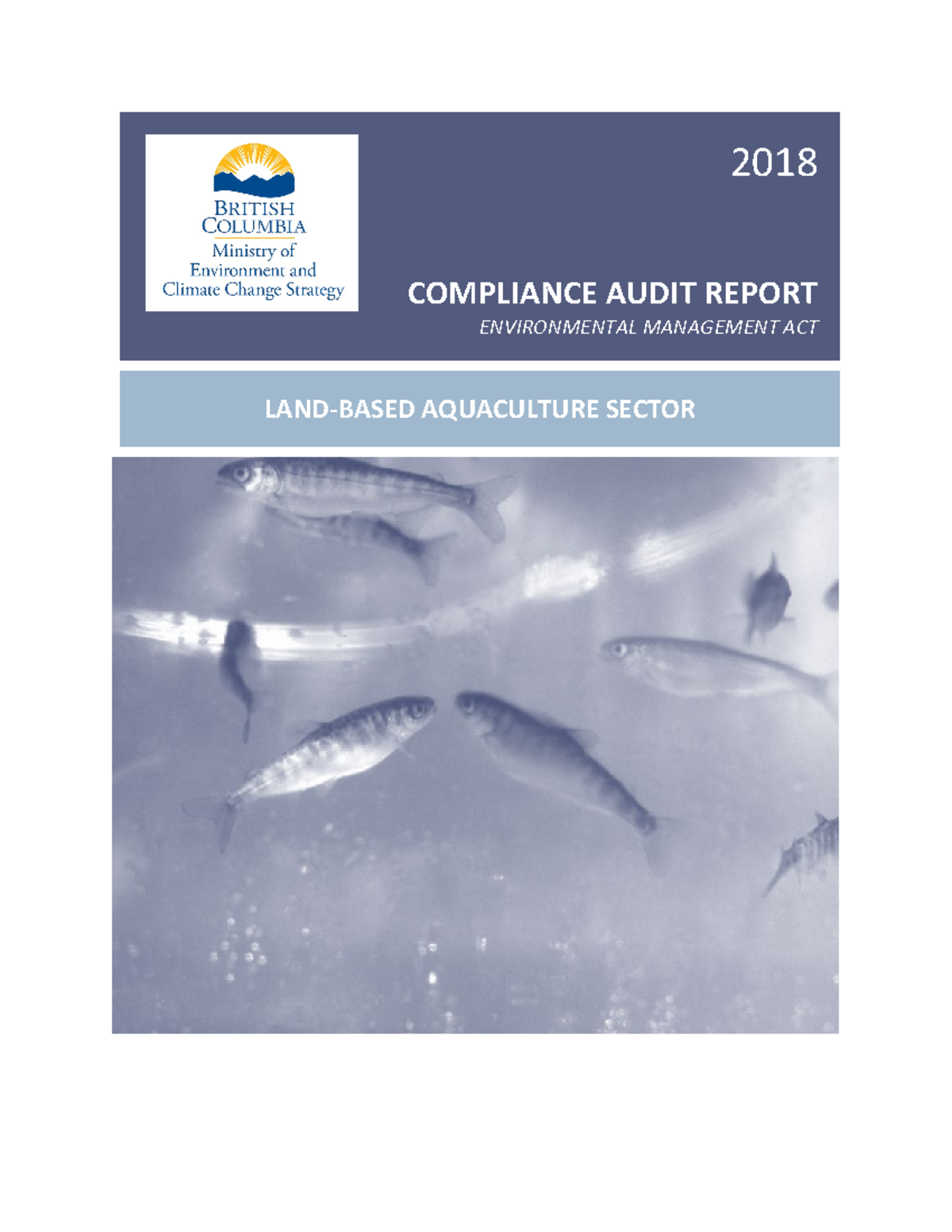 Land-based aquaculture sector audit report - 2018 COMPLIANCE AUDIT ...