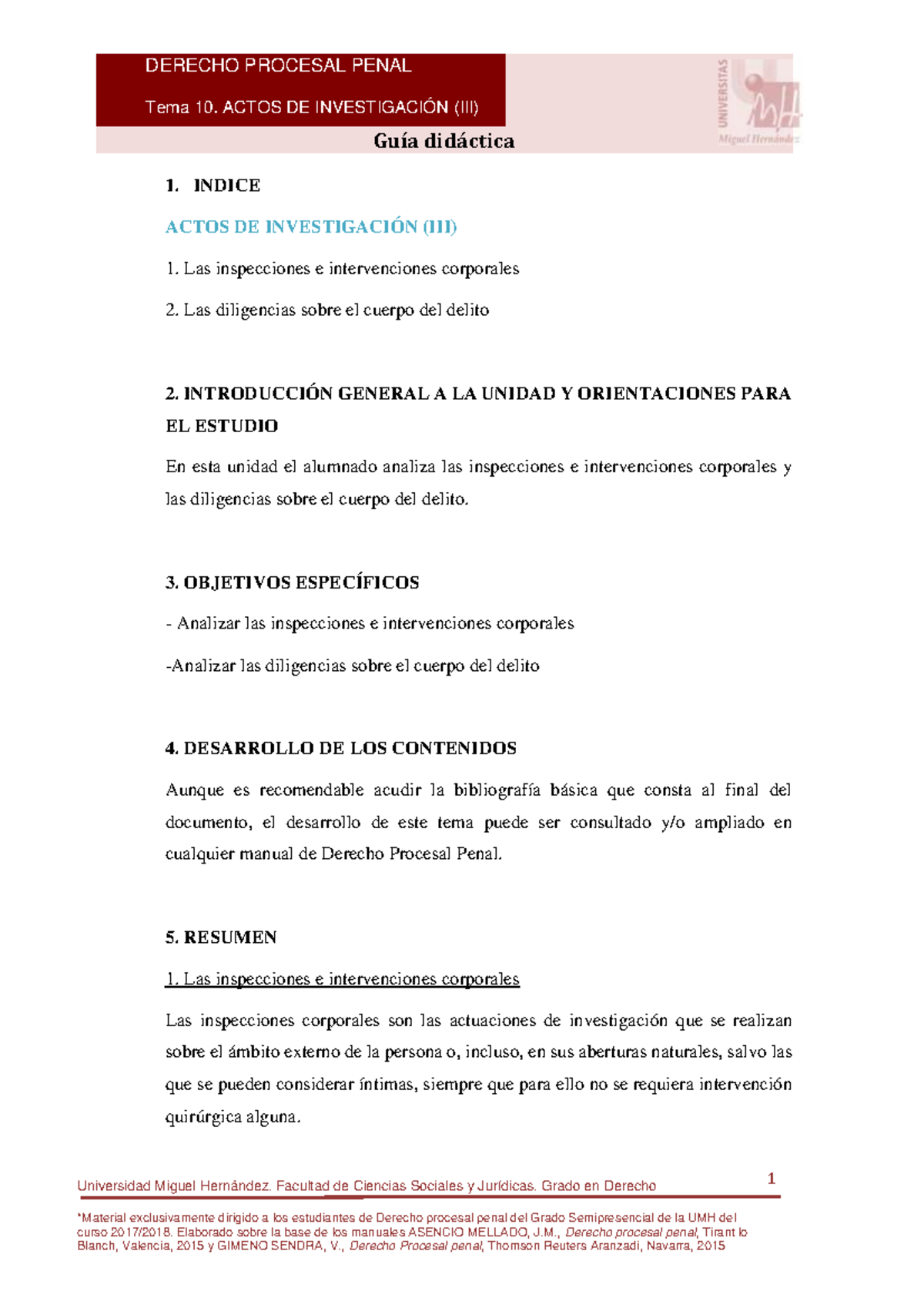 ACTOS DE INVESTIGACION EN EL PROCESO PENAL - DERECHO PROCESAL PENAL ...