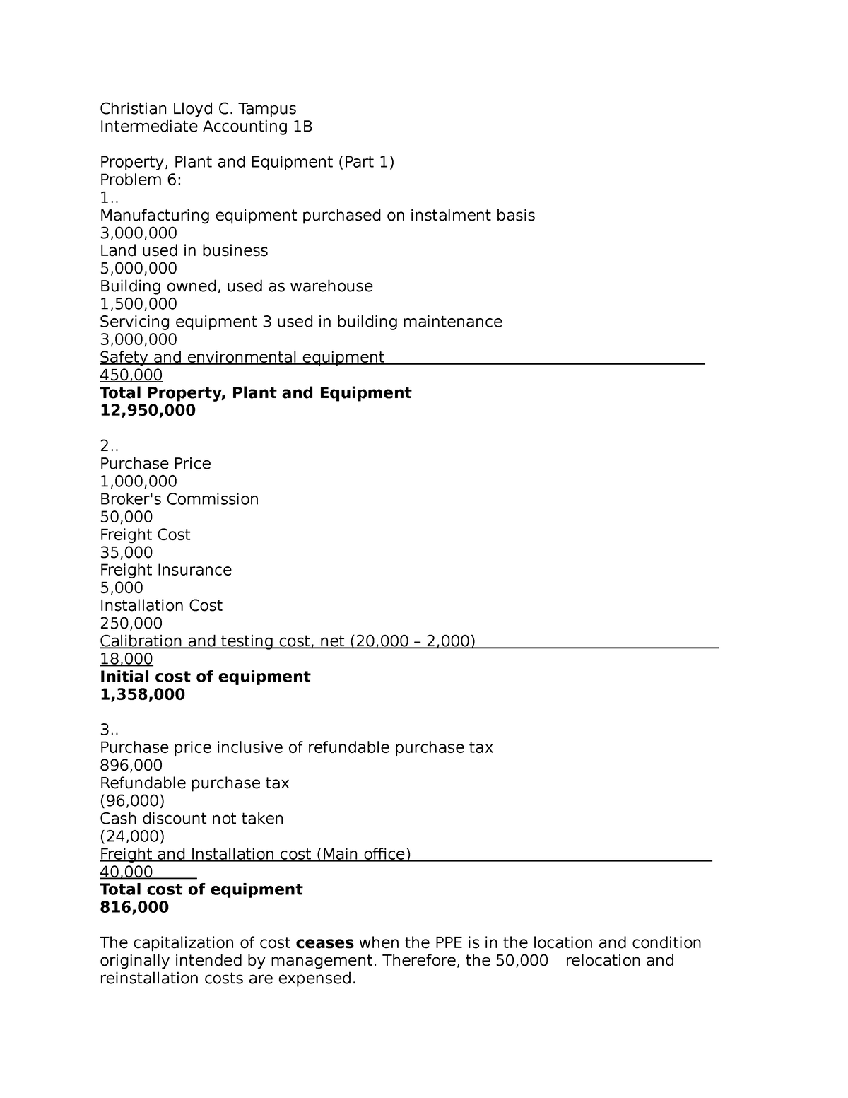 accounting 1b assignment answers