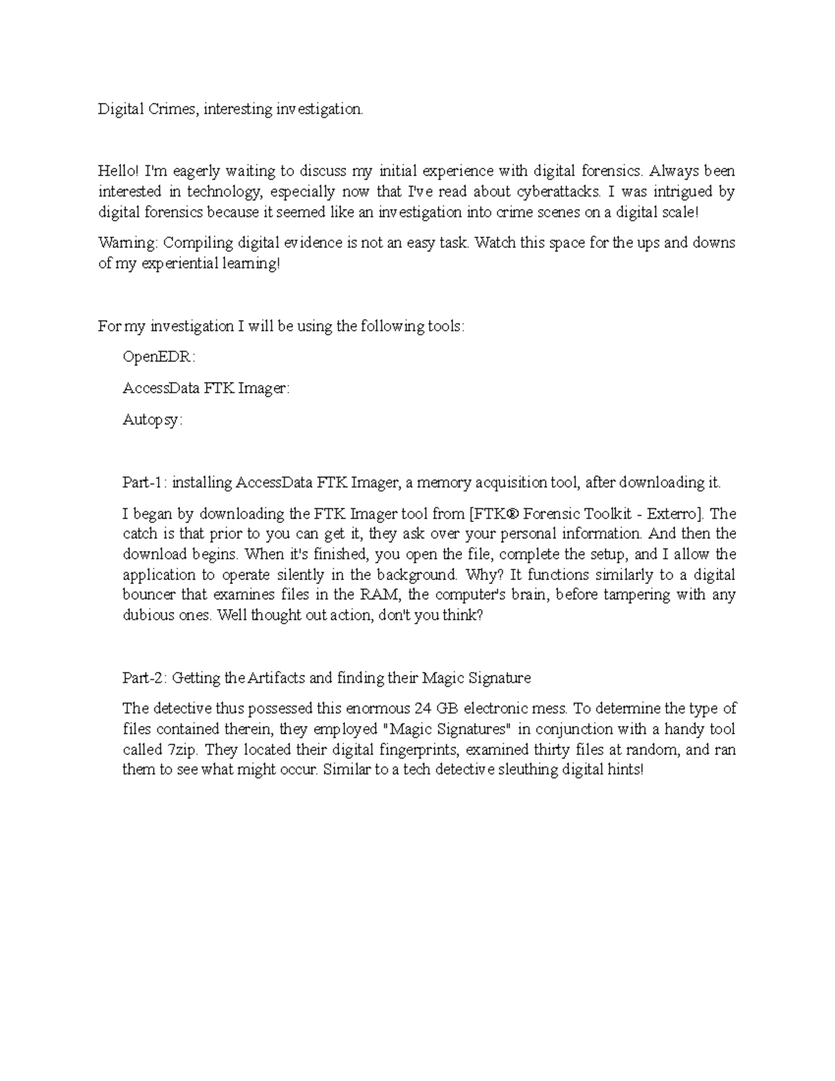 BLOG - Final blog assignment - Digital Crimes, interesting ...