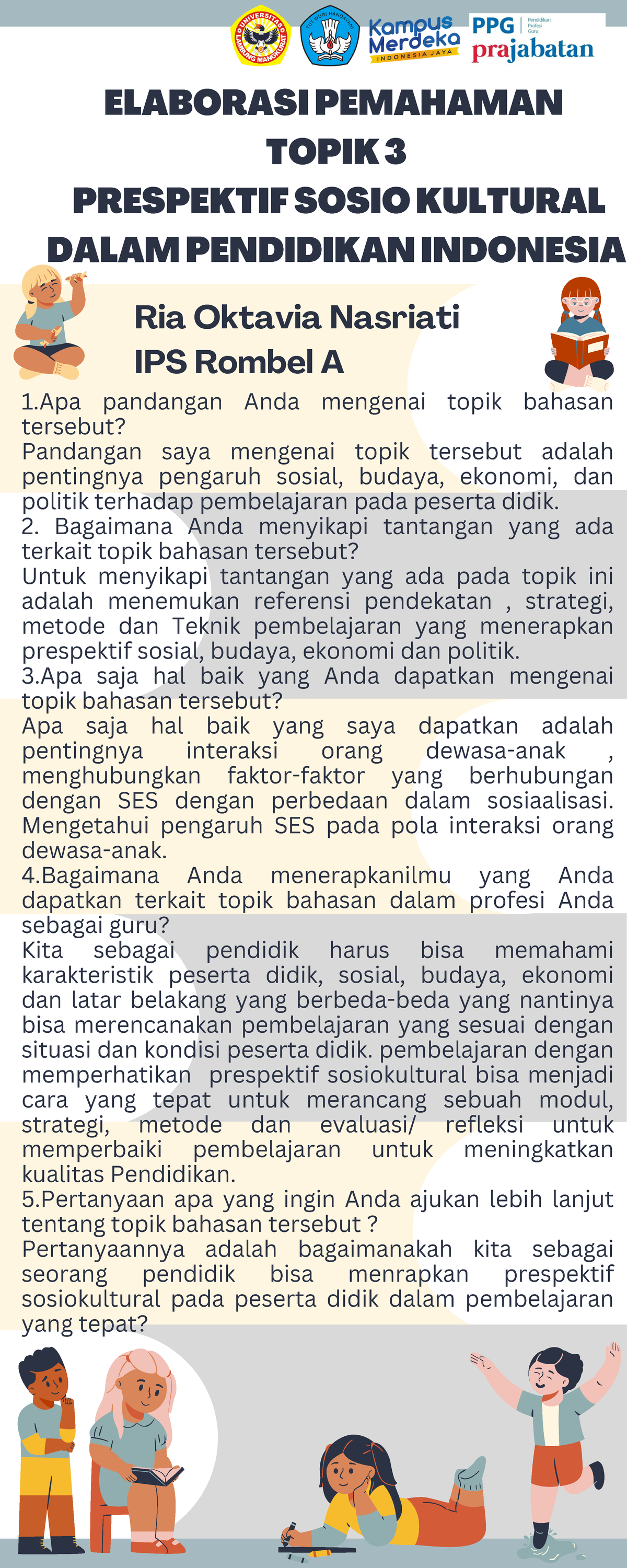 Elaborasi Pemahaman Topik 3 - 1 pandangan Anda mengenai topik bahasan ...