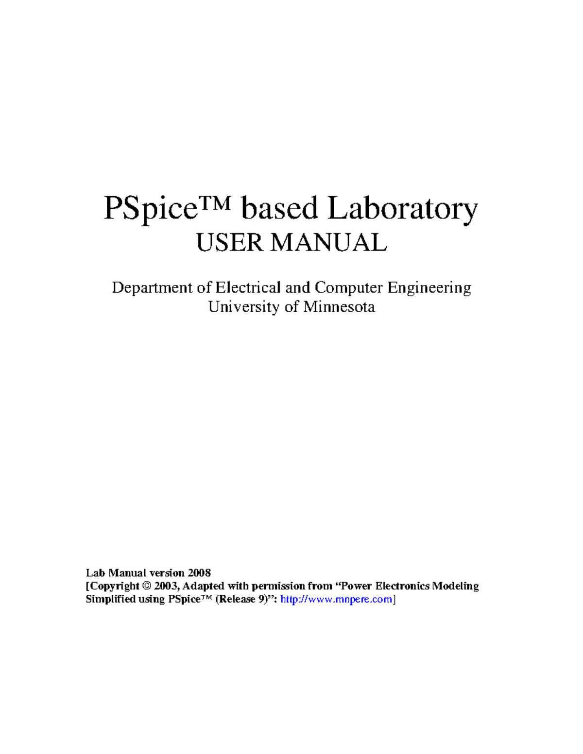 Pspice pe manual - Pspiece simulation of different circuits - PSpice ...