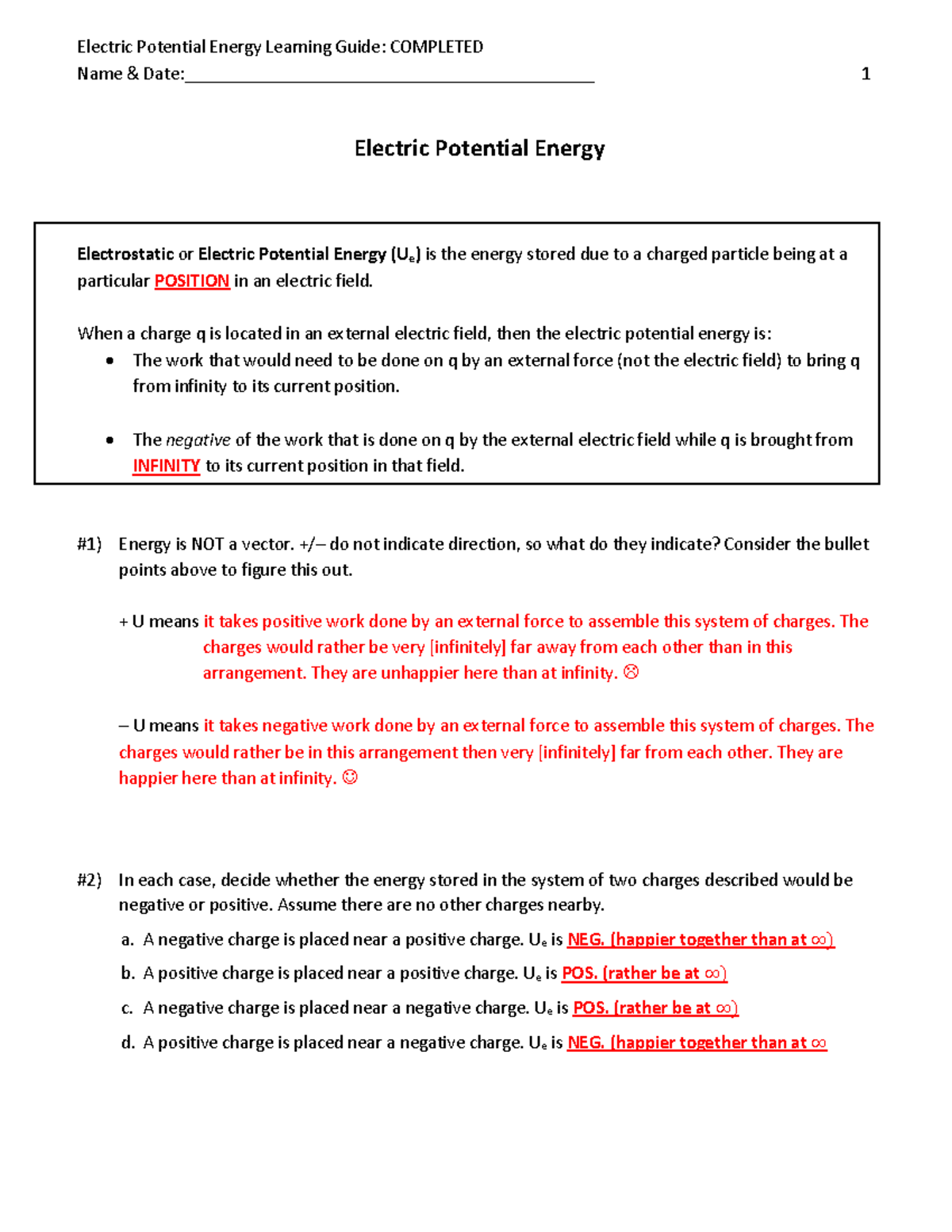 6 Electric Potential Energy Completed a4e1254475092 ed02528097 ...