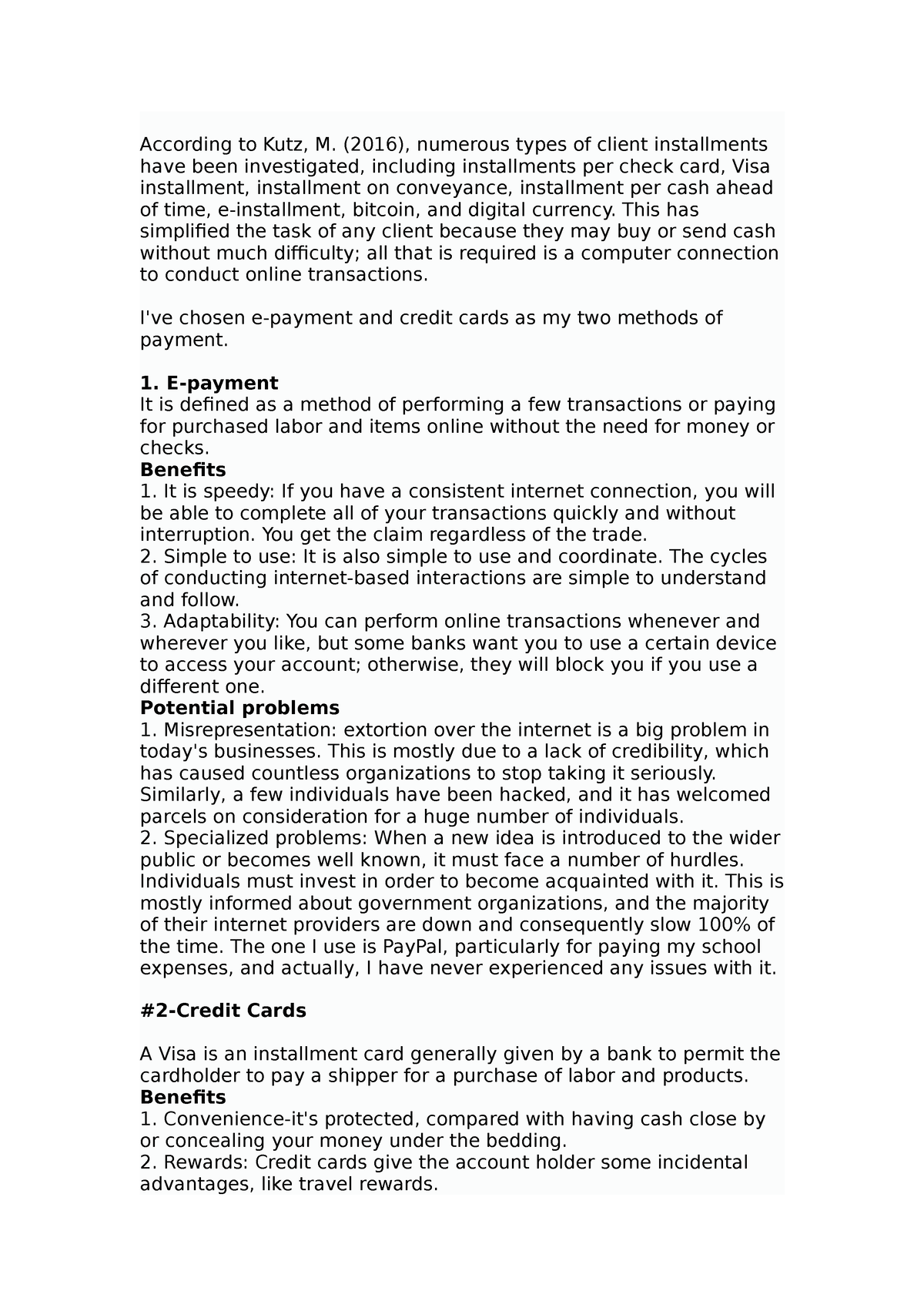 6 - Discussion Assignment 5 - According to Kutz, M. (2016), numerous ...