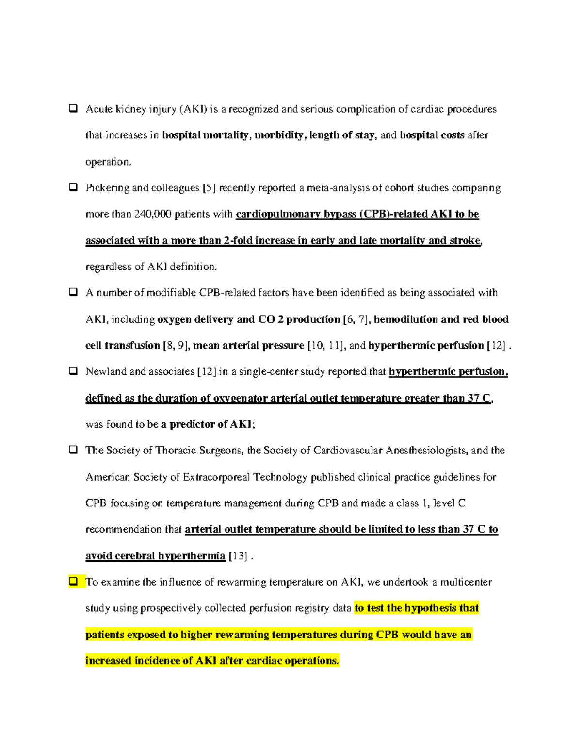 Cbp - Acute kidney injury (AKI) is a recognized and serious ...