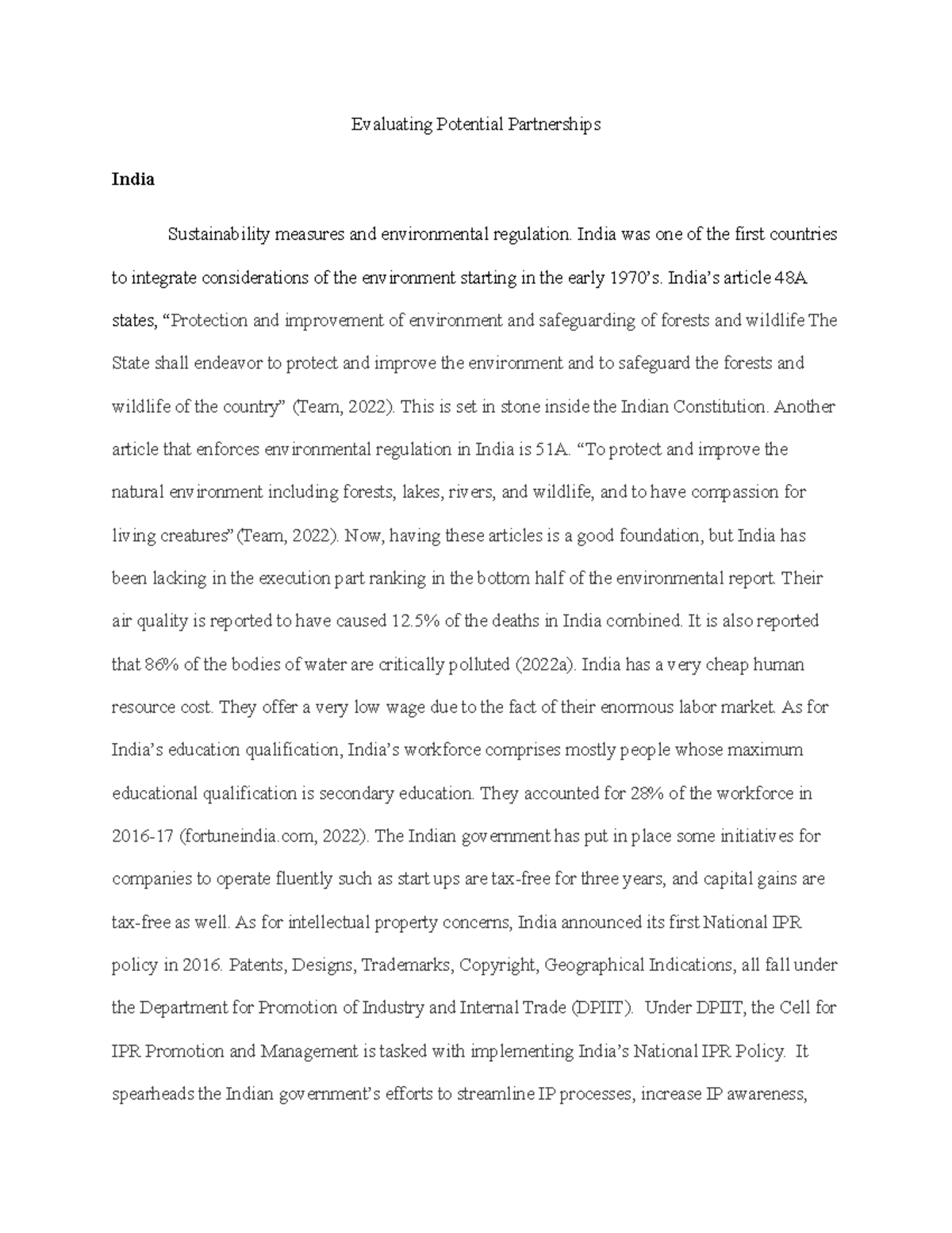 5-3 Evaluating Potential Partnerships - Evaluating Potential ...