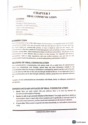 Introduction to communication skills - STUDY TEXT 1 CHAPTER 1 ...