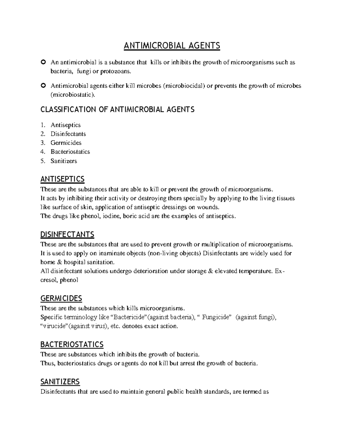 Antimicrobial agents - Pharmacy notes are written documents that ...