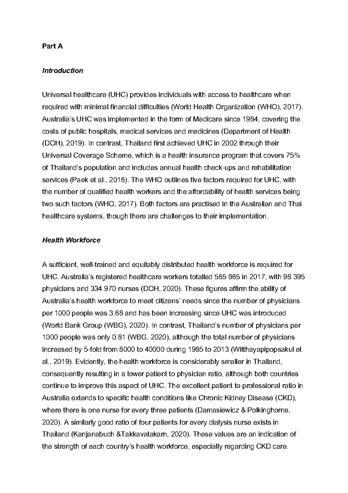 universal healthcare essay outline