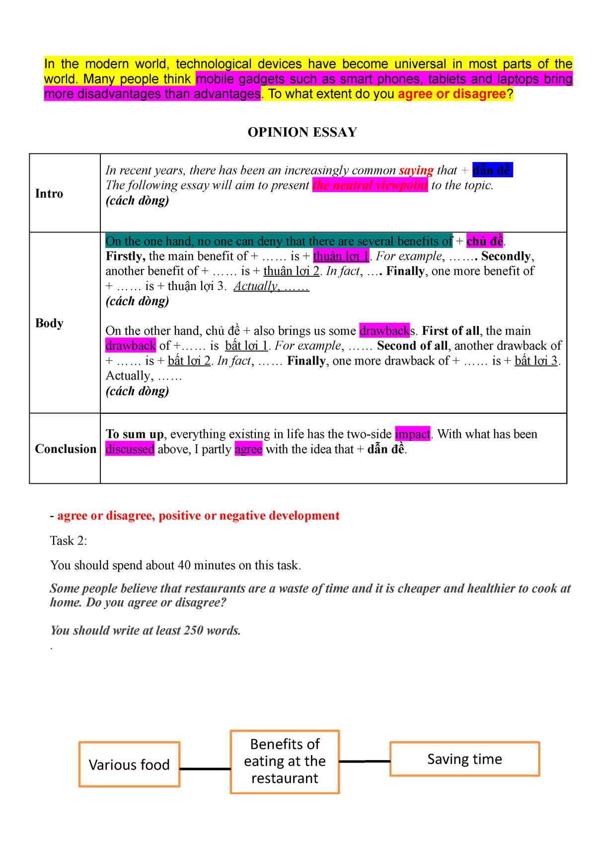 opinion essay model answer