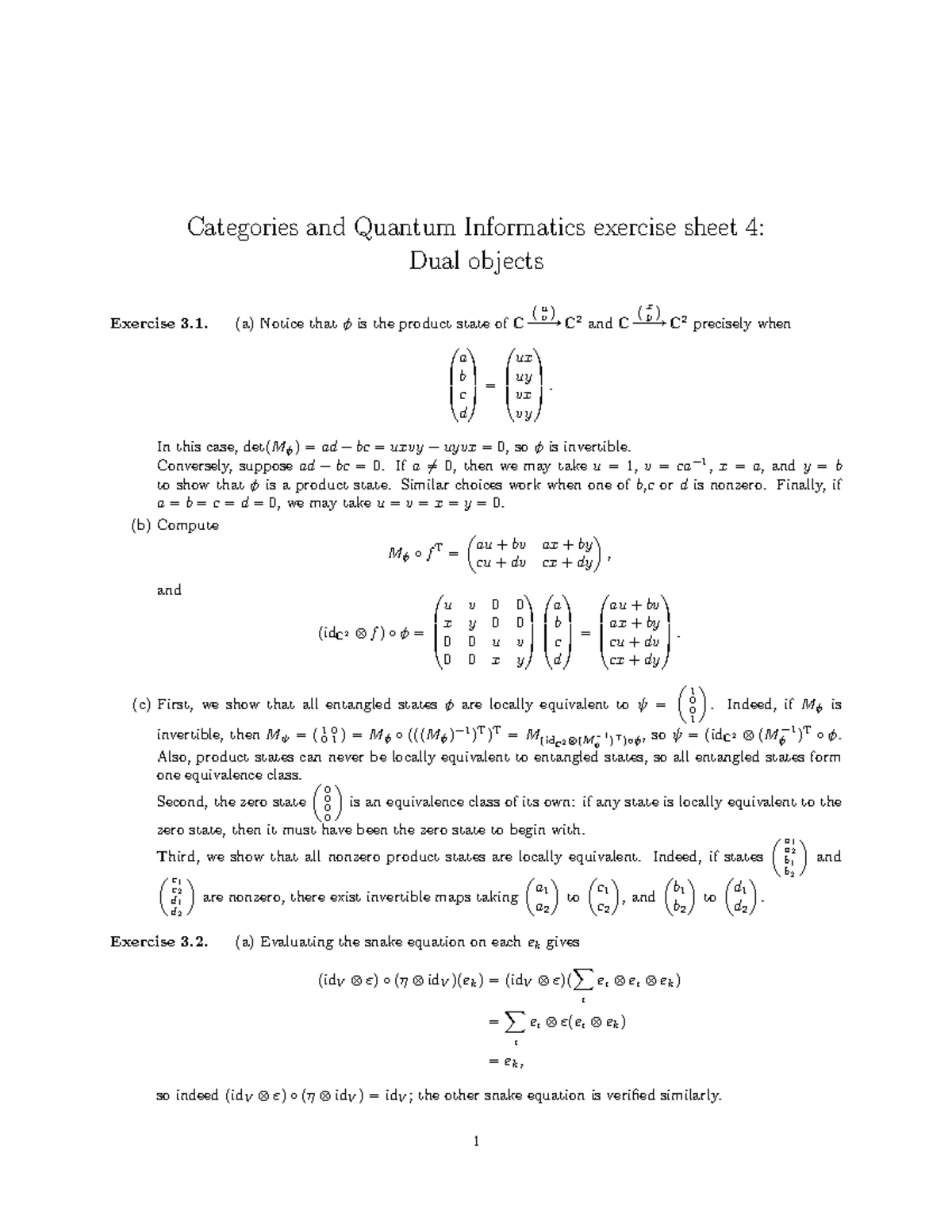Exercise Sheet 4Sol - Categories and Quantum Informatics exercise sheet ...