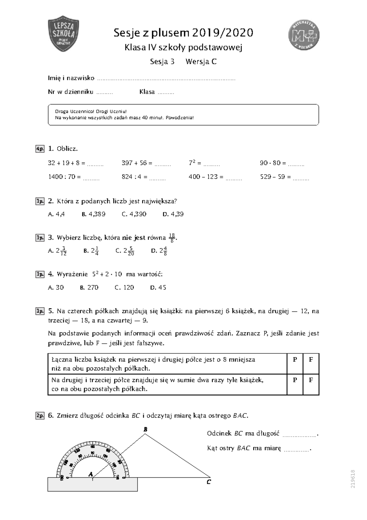Sprawdzian Lepsza Szkola 4 Kl Odpowiedzi