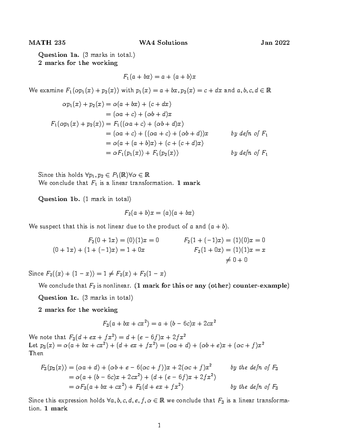 2022 01 25 6 16 WA4 typeset v1 - MATH 235 WA4 Solutions Jan 2022 ...
