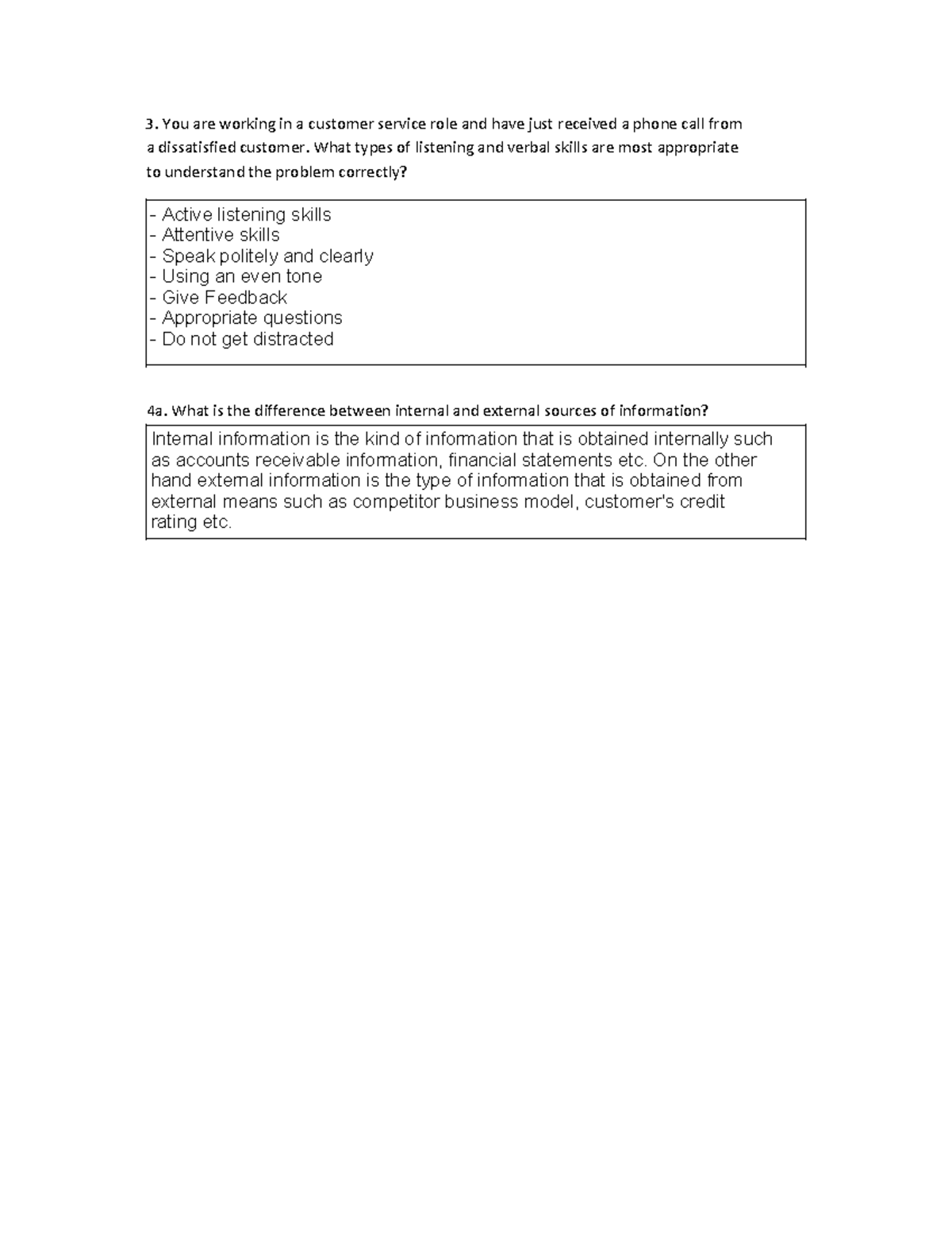 Bsbcmm 201-3 - You are working in a customer service role and have just ...