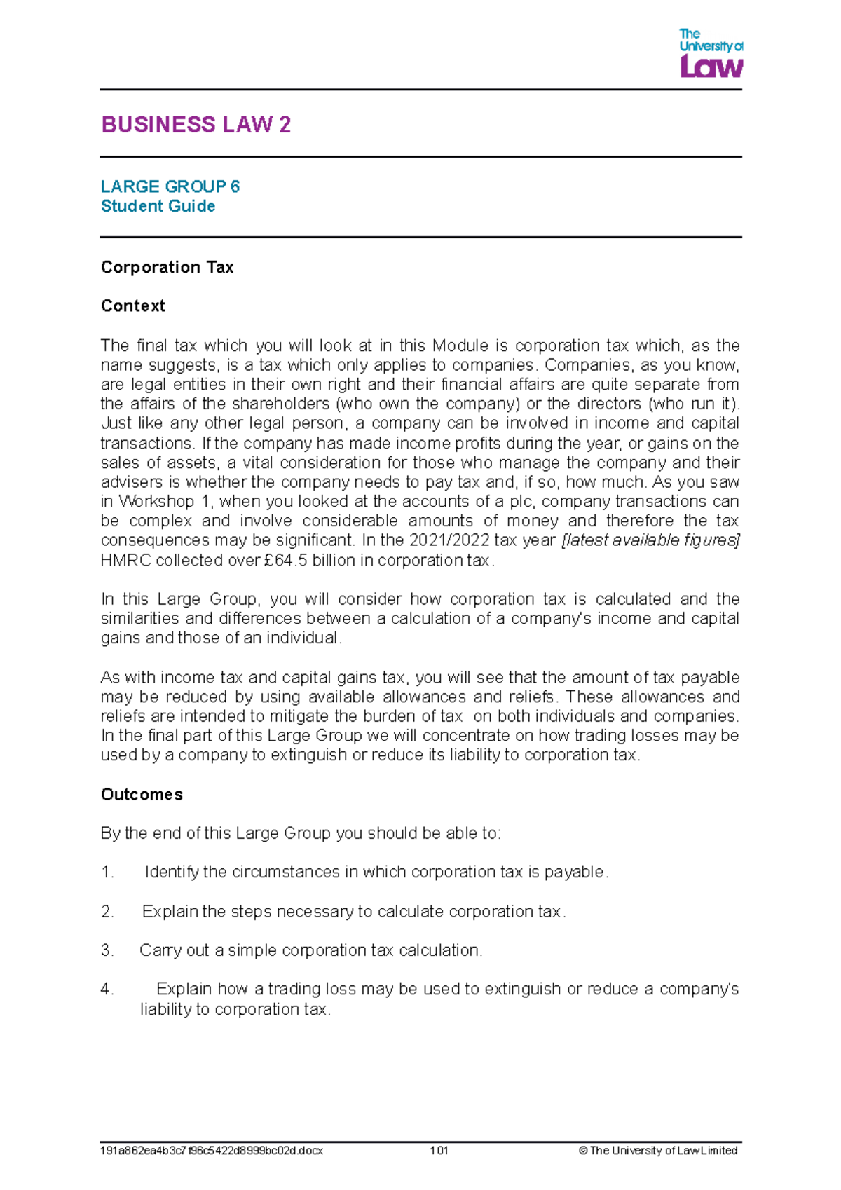 Lg6 Student Guide - BUSINESS LAW 2 LARGE GROUP 6 Student Guide ...