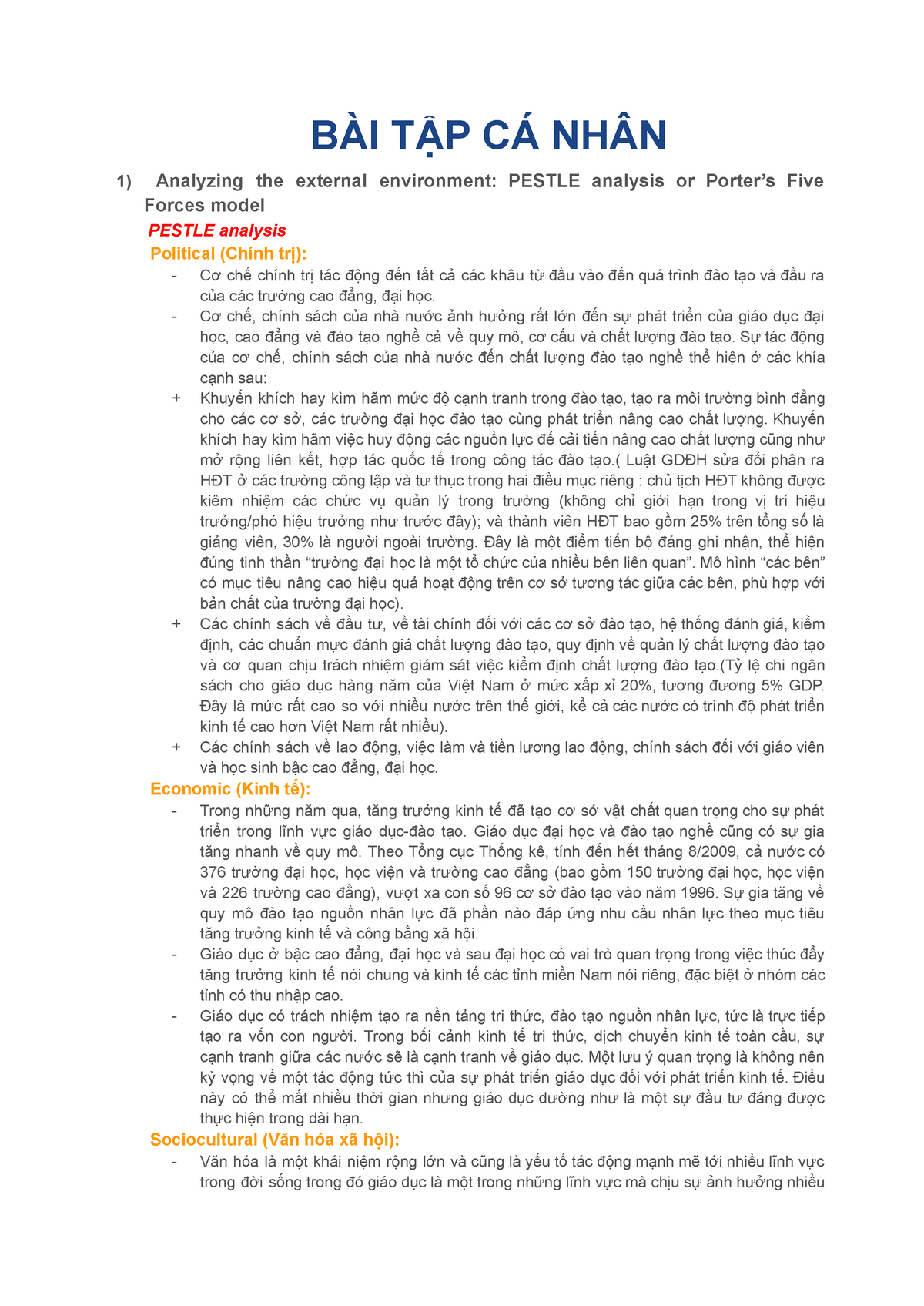 Bài tập Business Analysis Cá nhân - Statement Analysis - Studocu