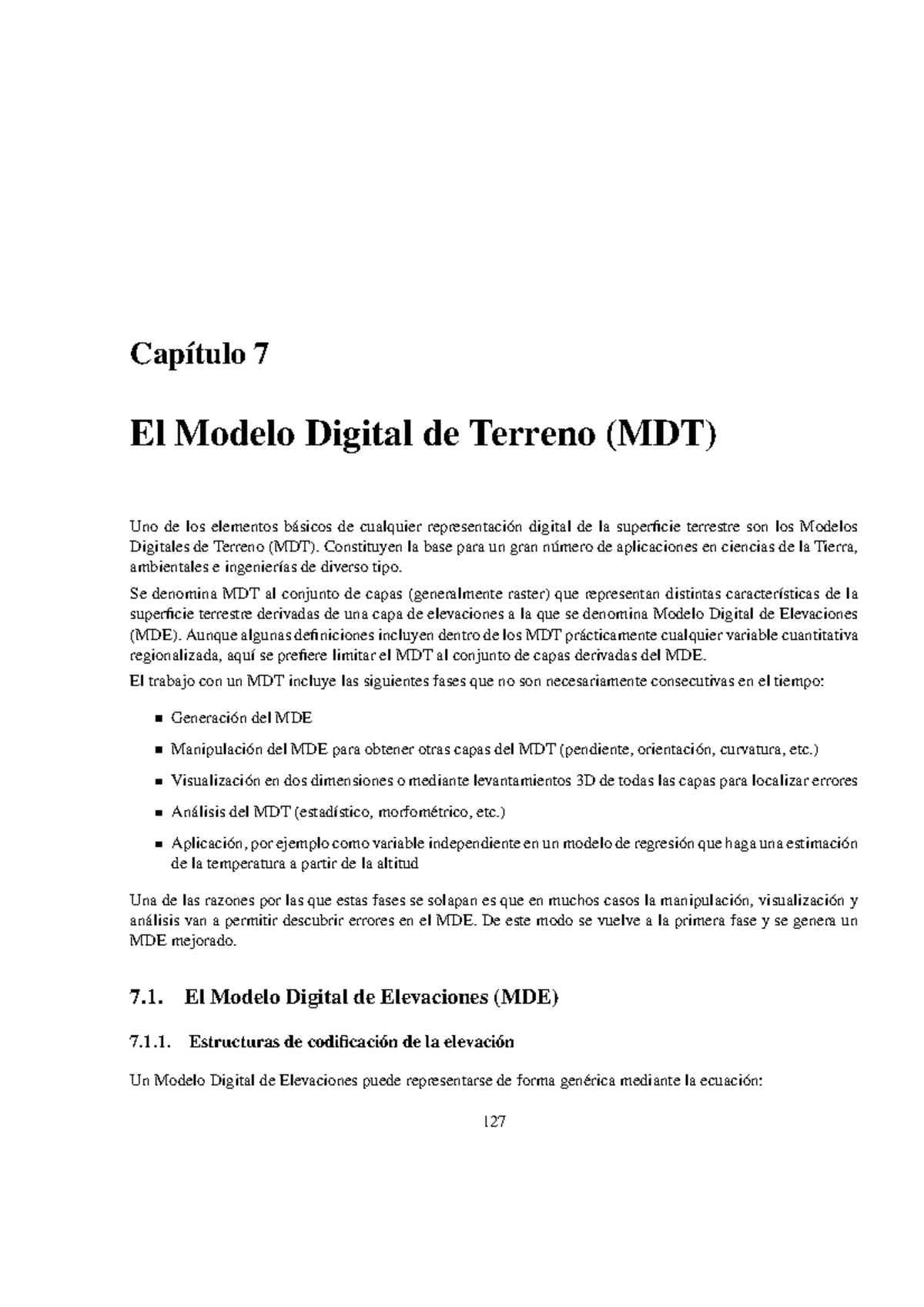 Modelo Digital Terreno - Capítulo 7 El Modelo Digital de Terreno (MDT ...