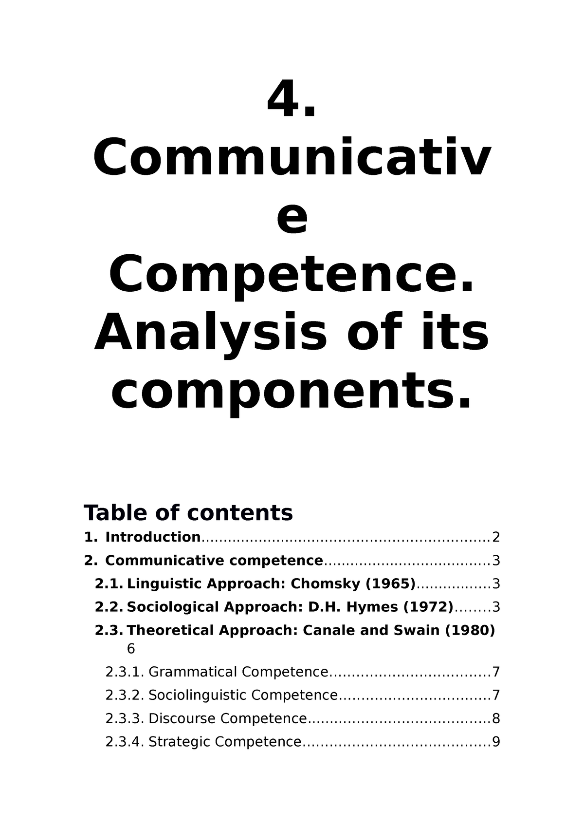 components of communicative competence essay