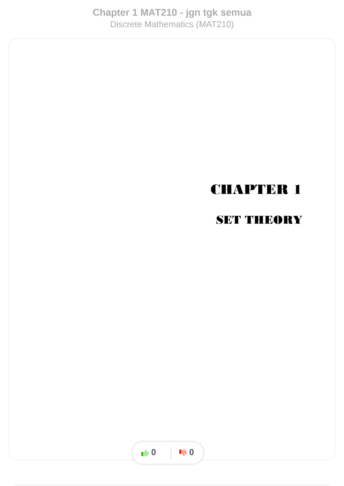 Chapter 1 Discrete M - Chapter 1 MAT210 - Jgn Tgk Semua Discrete ...