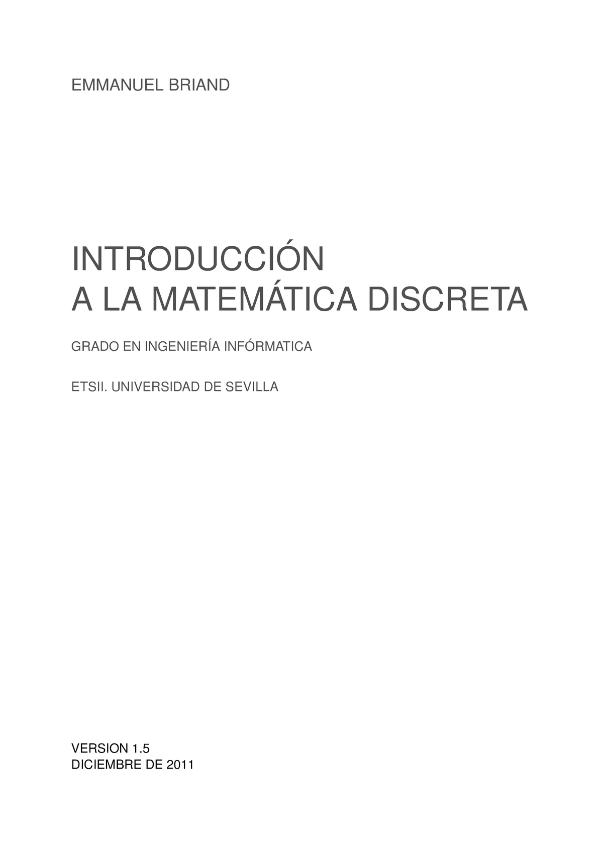 Introducción A Matemáticas Discretas - EMMANUEL BRIAND INTRODUCCIÓN A ...