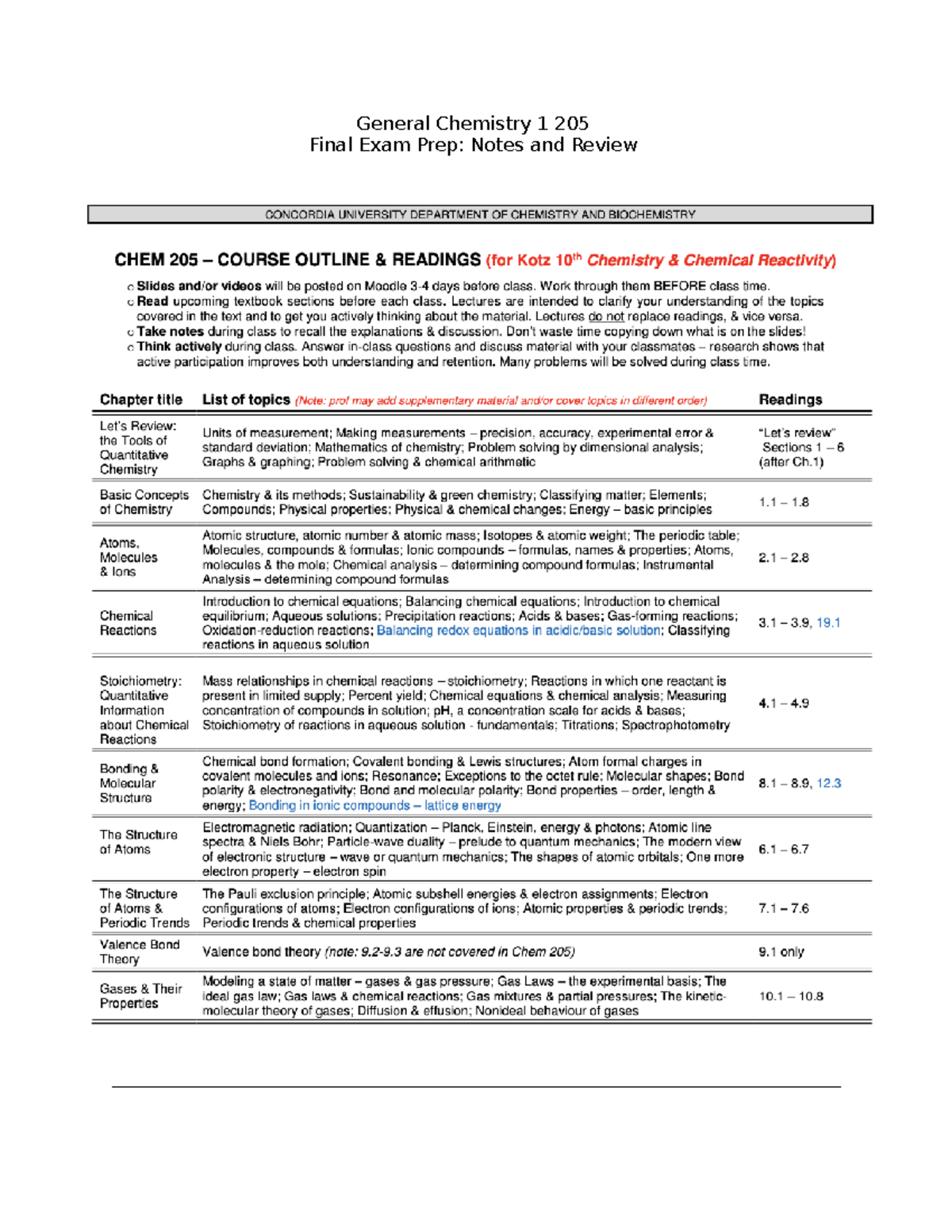 General Chemistry 1 Final Exam Prep and Notes - Units of Measurement ...