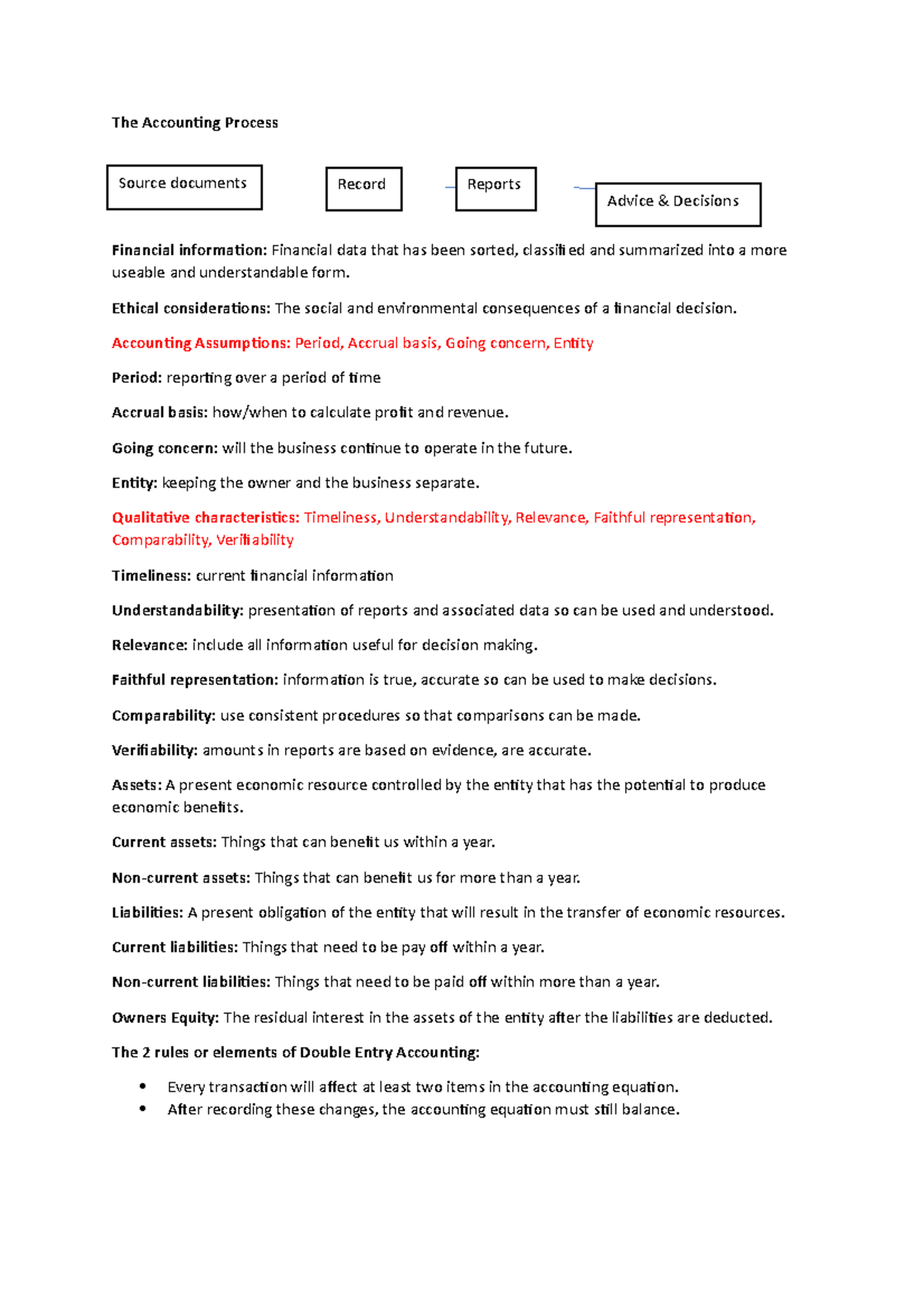 Accounting Notes Ch12 Macmillan Textbook The Accounting Process