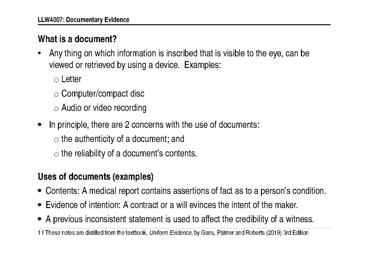 llw4007-documentary-evidence-what-is-a-document-any-thing-on-which