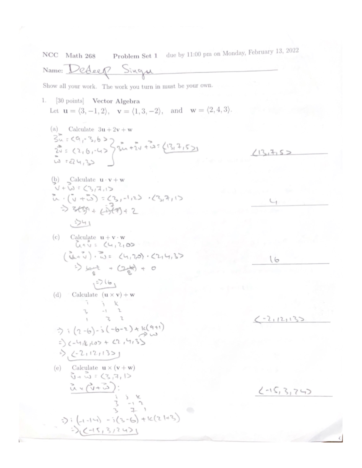 Multi Problem Set #1 - Good review. - MAT 268 - Studocu