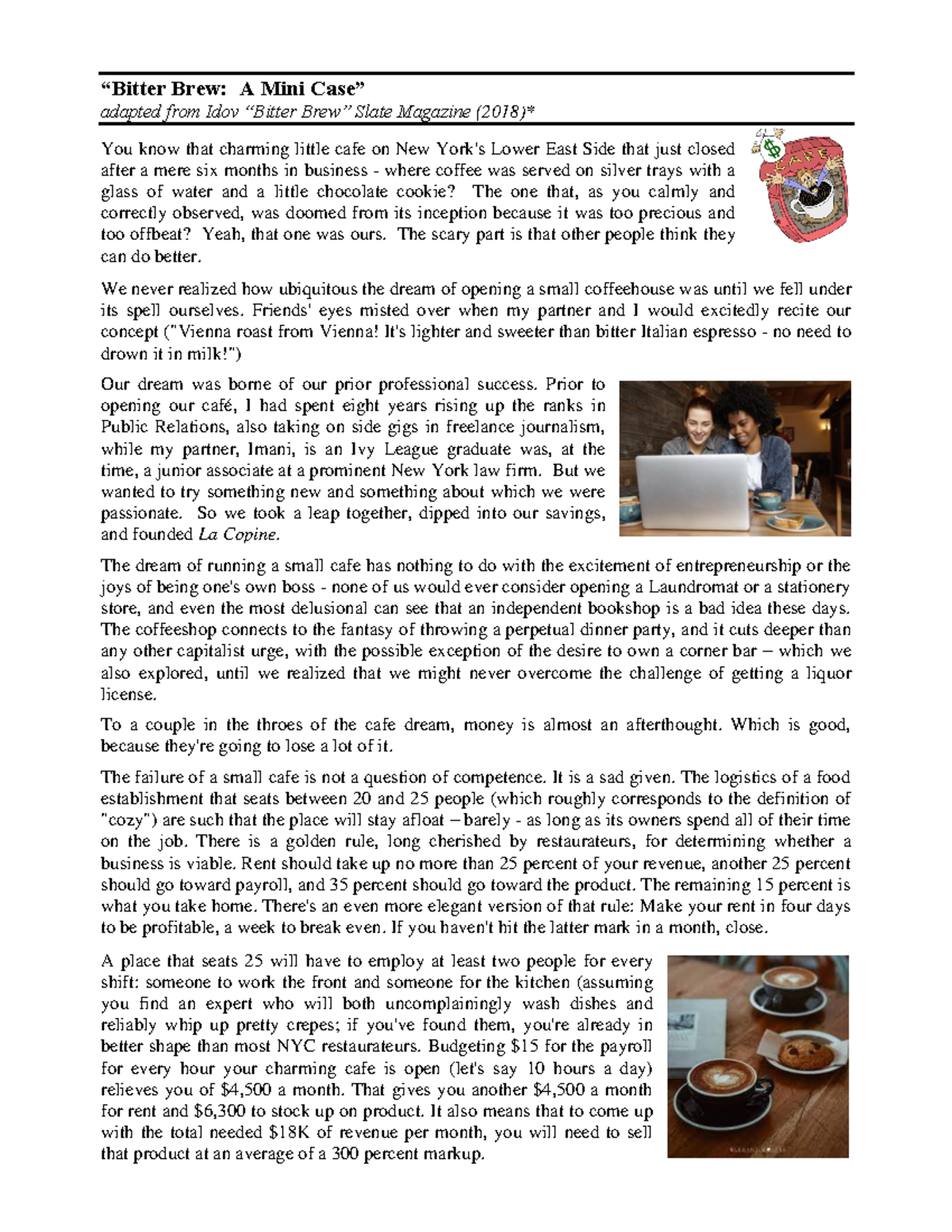 1a-Bitter Brew (2021) - “Bitter Brew: A Mini Case” adapted from Idov ...
