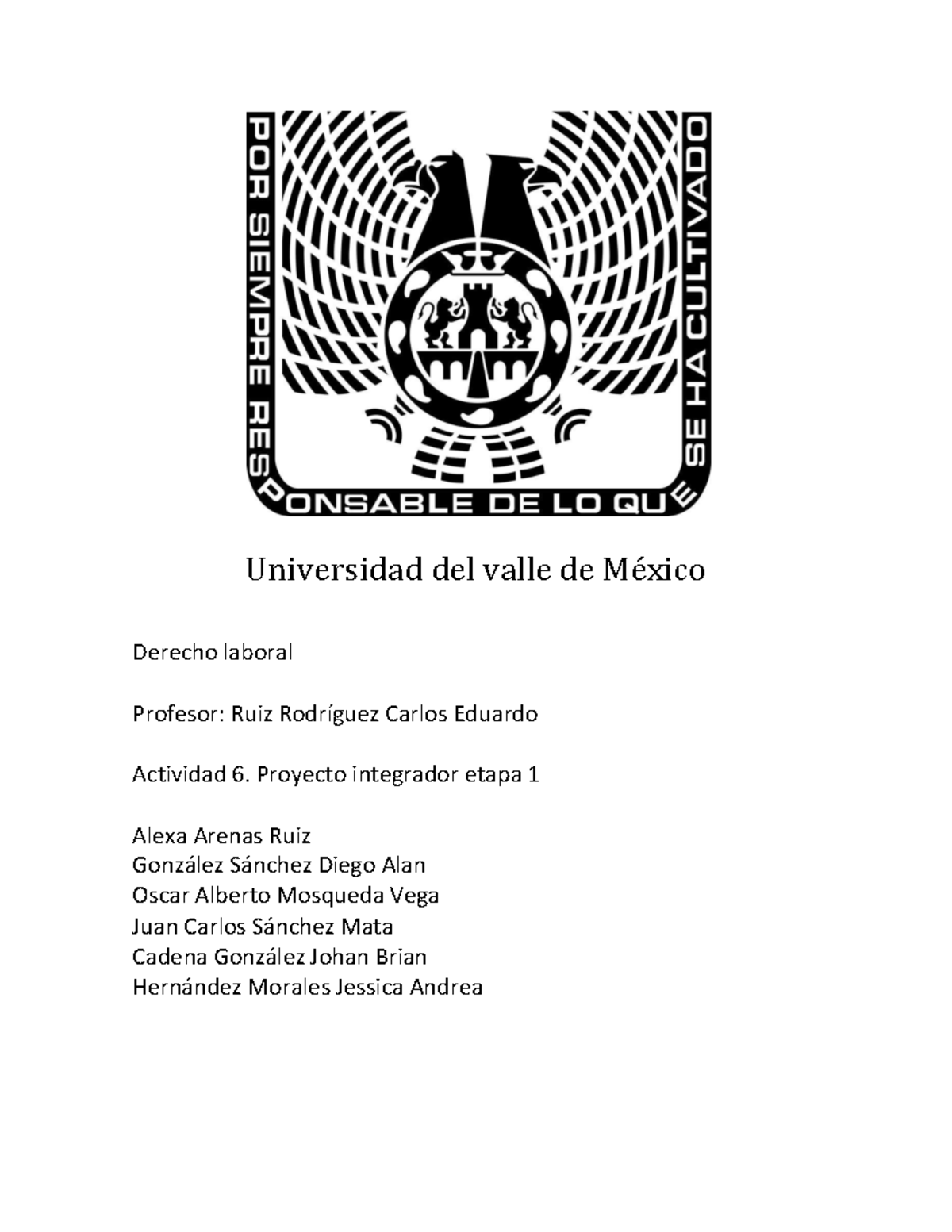 Proyecto Integrador Etapa 1 2 3 Universidad Del Valle De México