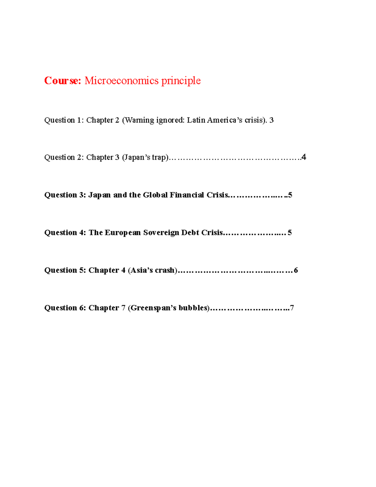 Course Microeconomics Principle - Course: Microeconomics Principle ...