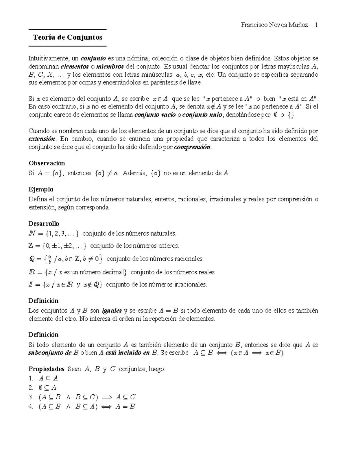 Apuntes De Teoria De Conjuntos Studocu