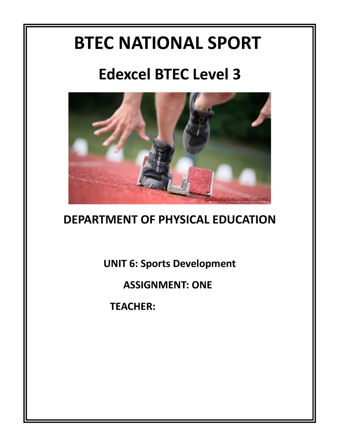 btec sport level 3 assignment briefs