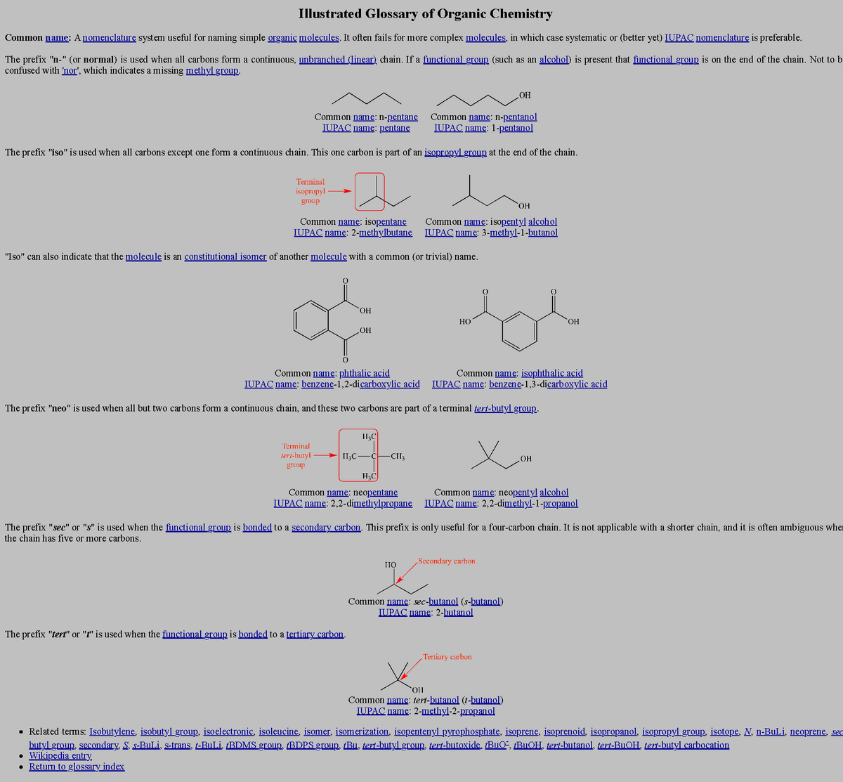Illustrated Glossary of Organic Chemistry   Common names n, neo ...