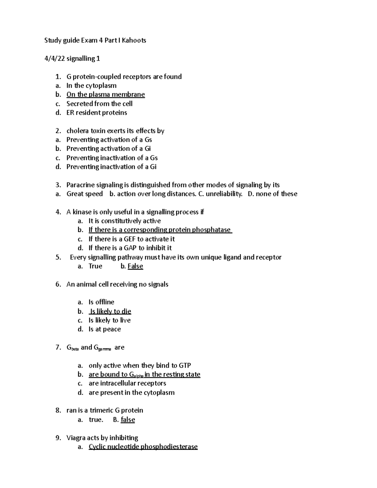 Kahoots exam 4 2022 with answers Study guide Exam 4 Part I Kahoots 4