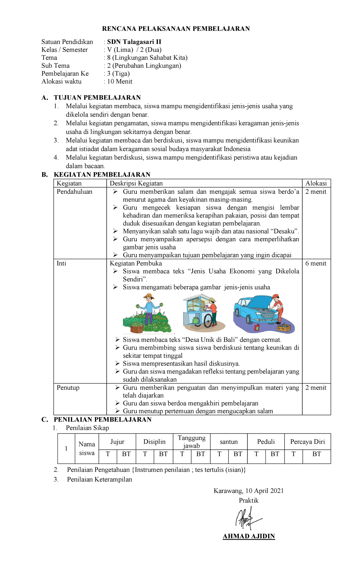 Rpp Kelas 5 Tema 8 Subtema 2 Pembelajaran 3 Rencana Pelaksanaan Pembelajaran Satuan Pendidikan 0014